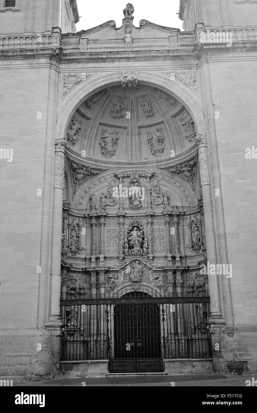 Logrono Kathedrale Santa Maria la Redonda in La Rioja Weise des Apostels Jakobus Stockfoto