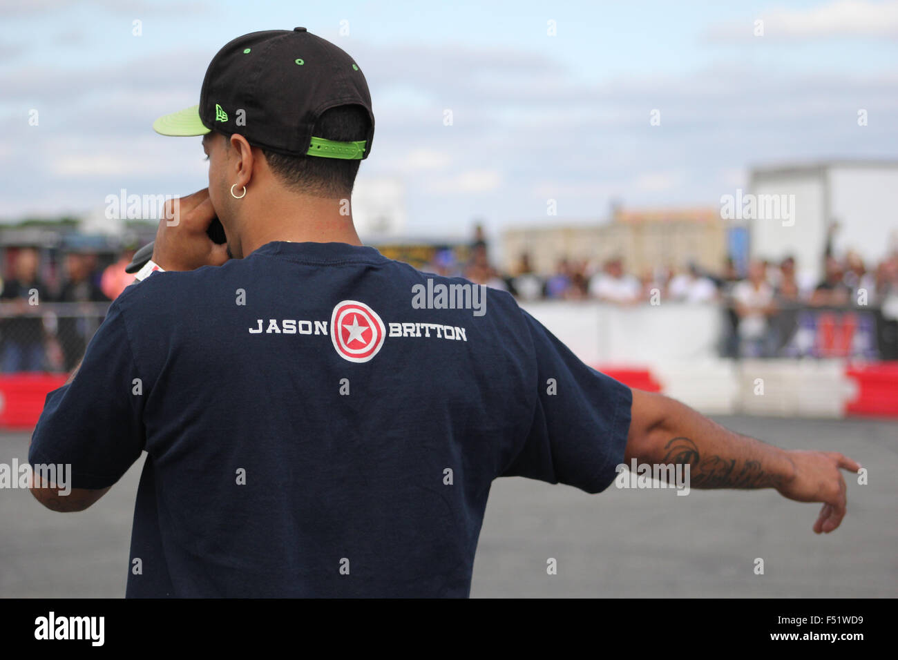 New Jersey USA, 09.12.2015, Fotos von Jason Britton und Partner bei MotoAmerica während der Stunt-Fahrer-Veranstaltung, © AimeeHerd Stockfoto