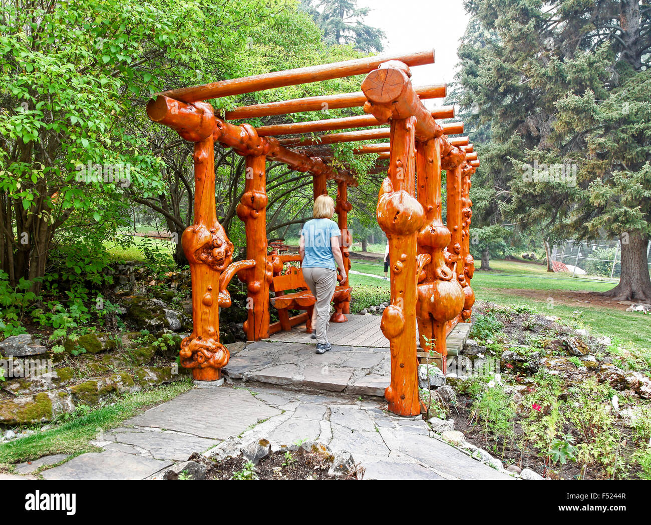 Canadian Heritage Parks Canada wichtigsten Verwaltungsgebäude in Kaskade Gärten Banff Alberta Kanada Stockfoto