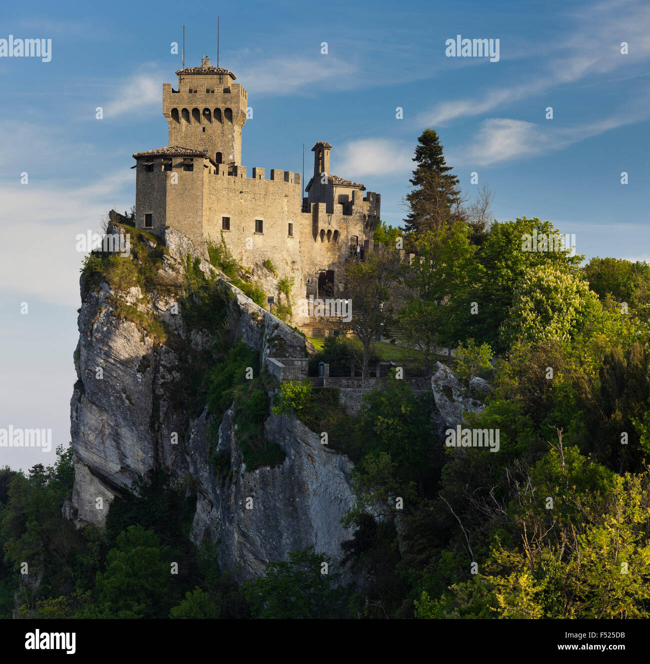 Guaita Festung zweiter Turm, Monte Titano, Republik San Marino, Stockfoto