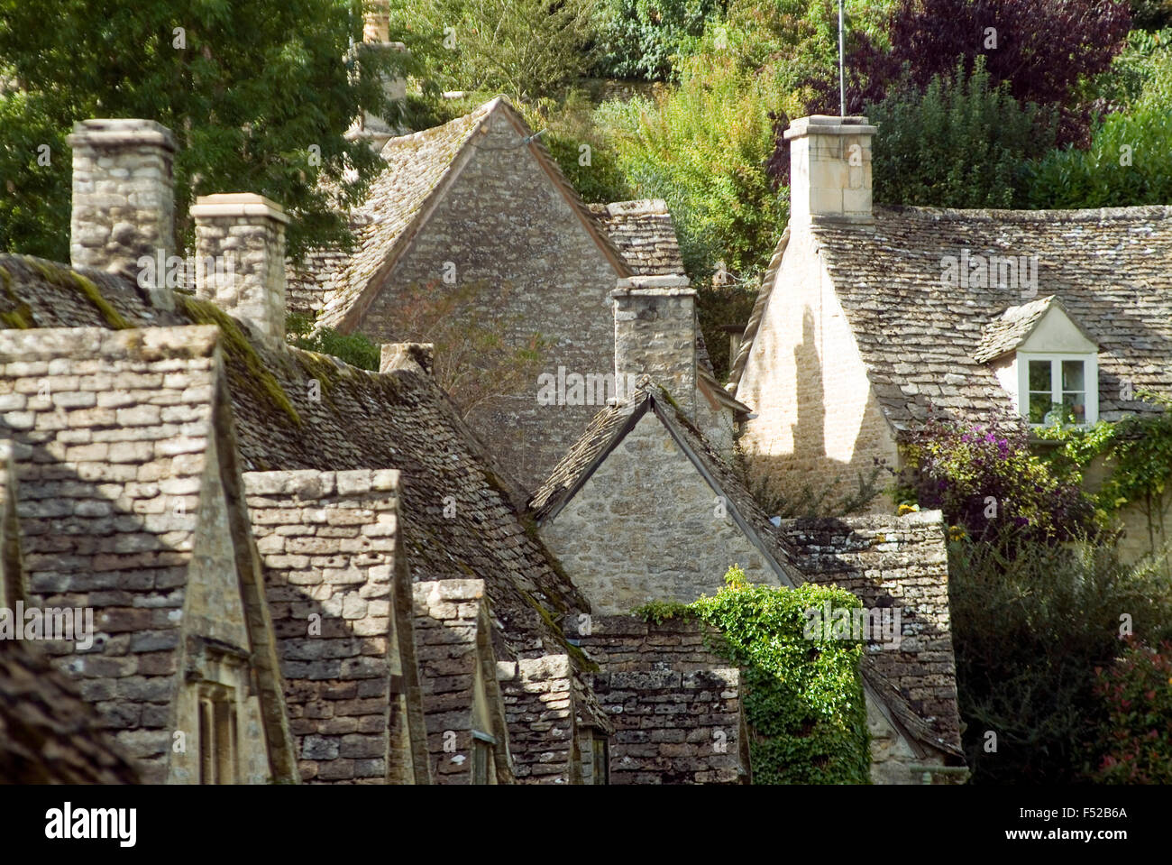 Arlington Row in Bibury, Gloucestershire, Cotswolds, England, Großbritannien, Europa Stockfoto