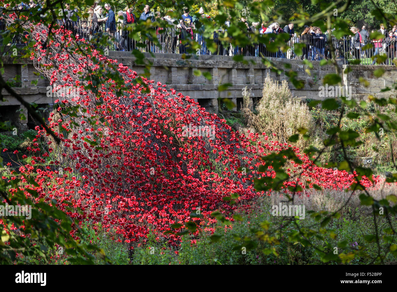 Wave: von dem Künstler Paul Cummins und Designer Tom Piper erstellt, die der 100. Jahrestag des Ausbruchs des Ersten Weltkrieges zu markieren. Stockfoto
