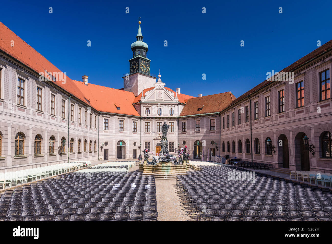 Deutschland, Bayern, Oberbayern, Münchner Residenz (Münchner Residenz), Brunnenhof (Brunnen Hof), Stockfoto