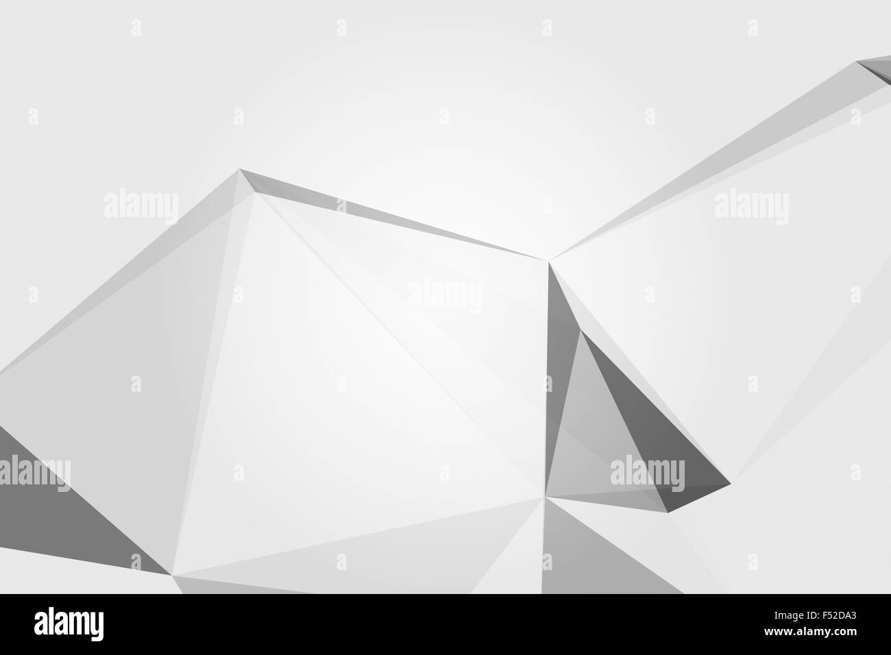 geometrische Abstraktion auf weißem Hintergrund Stockfoto