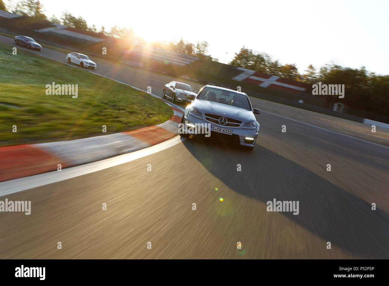 AMG Mercedes auf der Nürburgring GP-Rennstrecke, Stockfoto