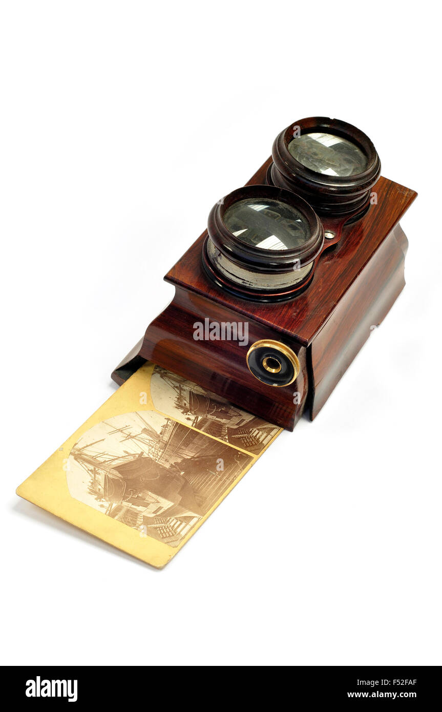 Mascher Stereoskop, verwendet für stereoskopische Foto anzeigen Stockfoto