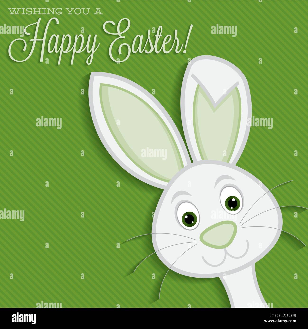 Hell Bunny Osterkarte im Vektor-Format. Stock Vektor