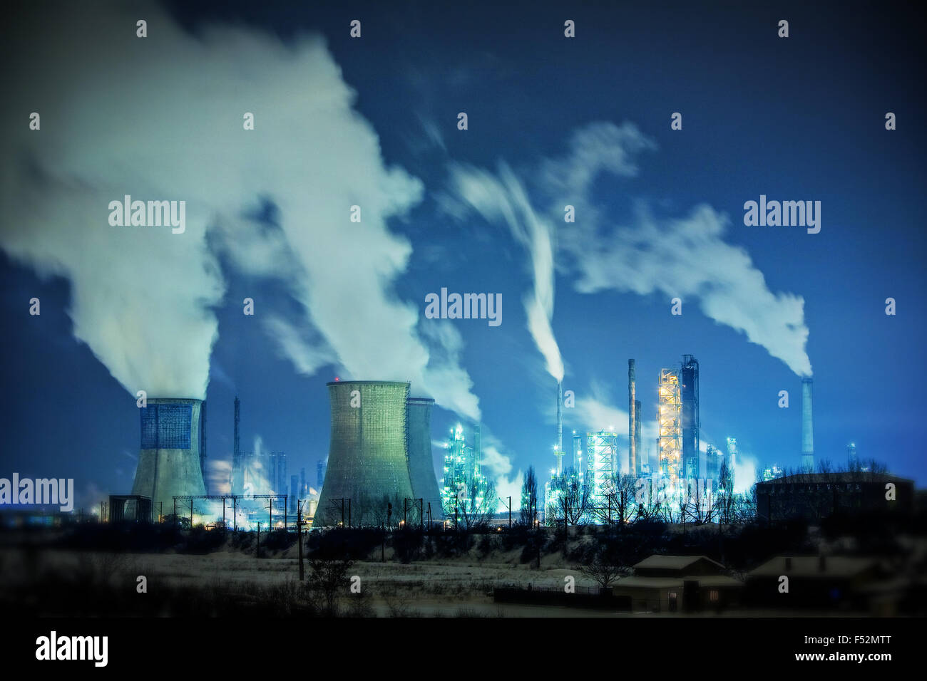 Ein klassisches Beispiel dafür, wie die Schwerindustrie verschmutzen unsere Atmosphäre Stockfoto
