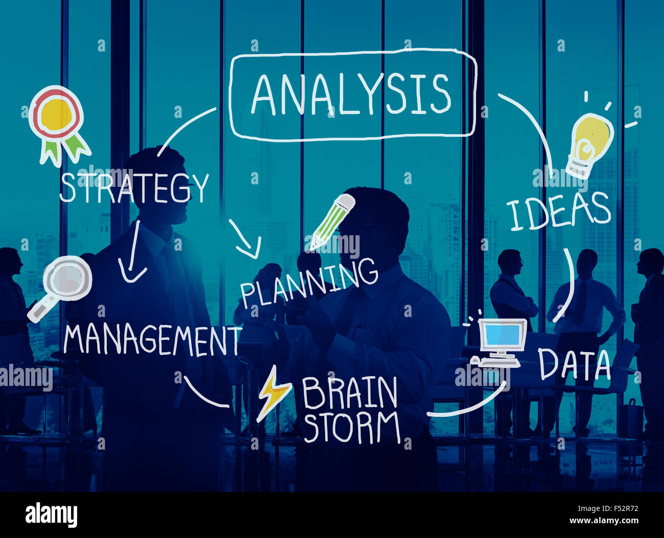 Analyse Analytics Informationen Business Strategie-Konzept Stockfoto
