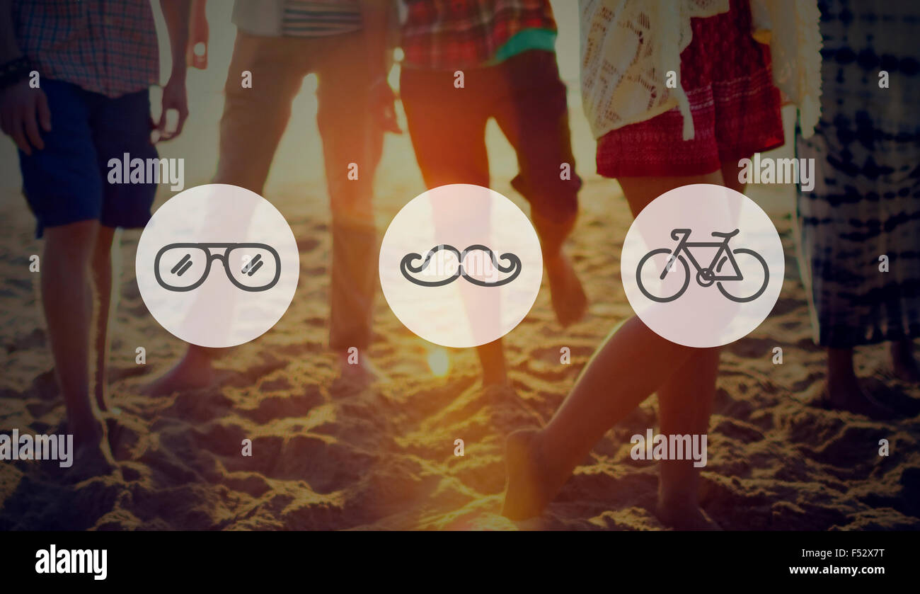 Hipster Retro-alte Mode-Style-Konzept Stockfoto