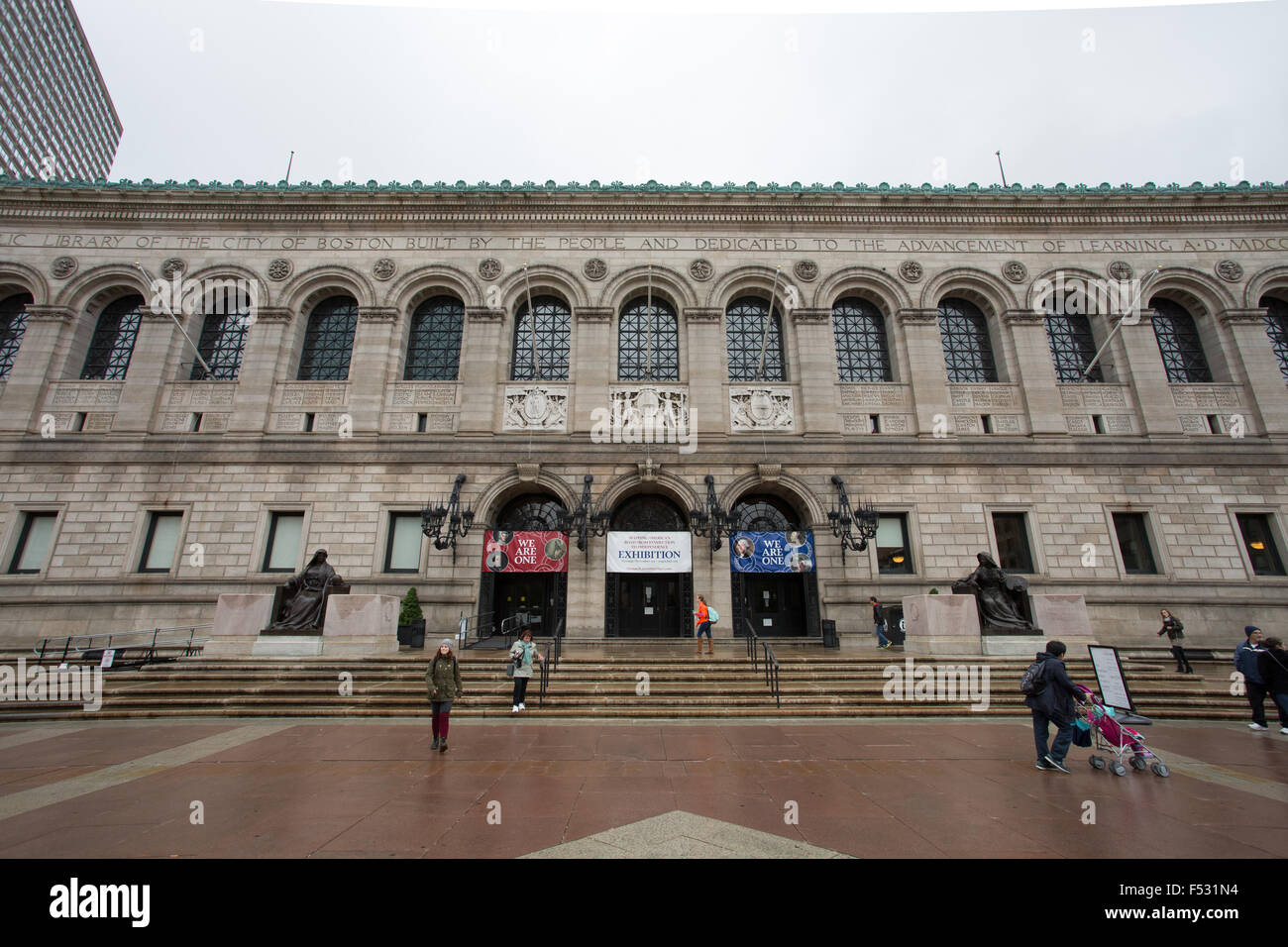 Boston Zentralbibliothek außen Stockfoto