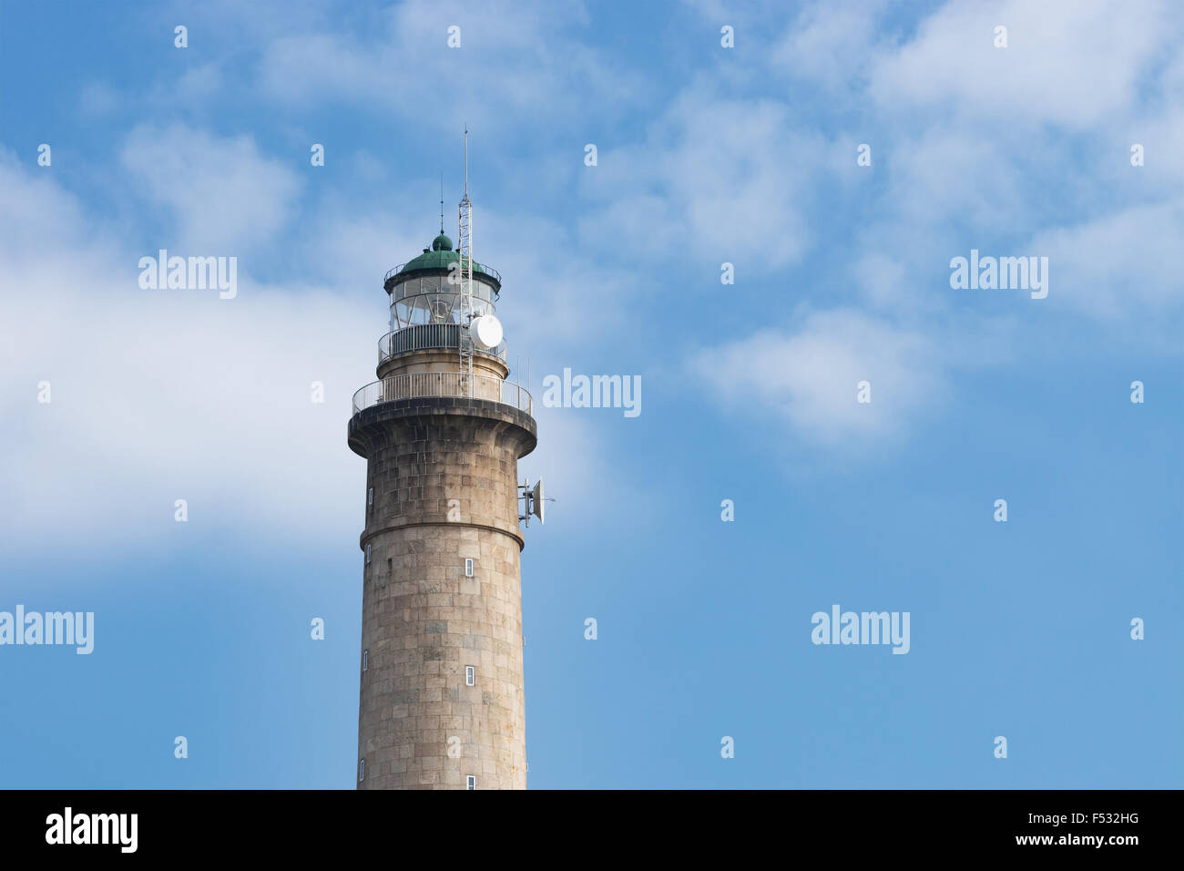 Der alte Leuchtturm von Barfleur, Normandie, Frankreich, 2015 Stockfoto