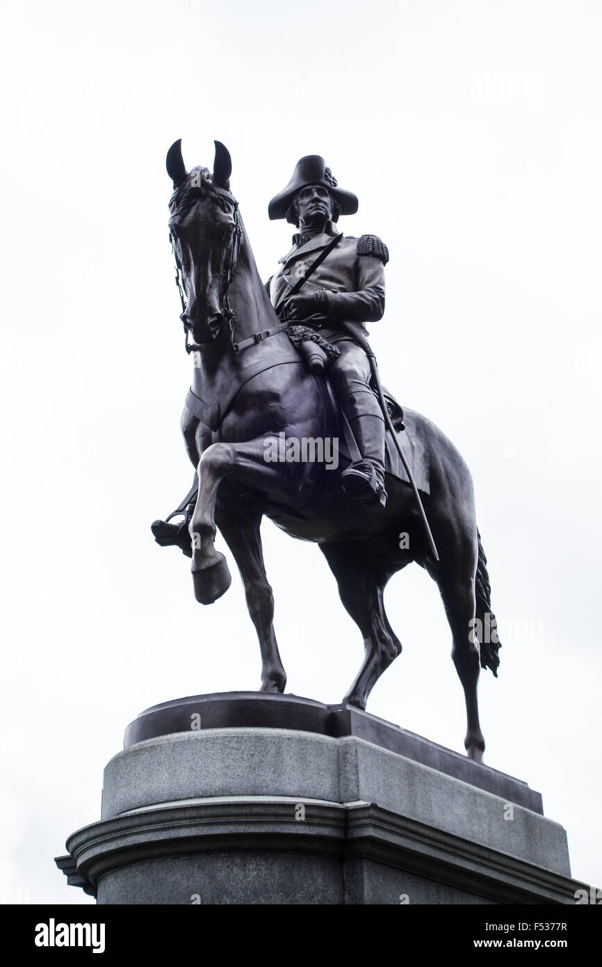 Washington Denkmal innen Boston Garten Stockfoto