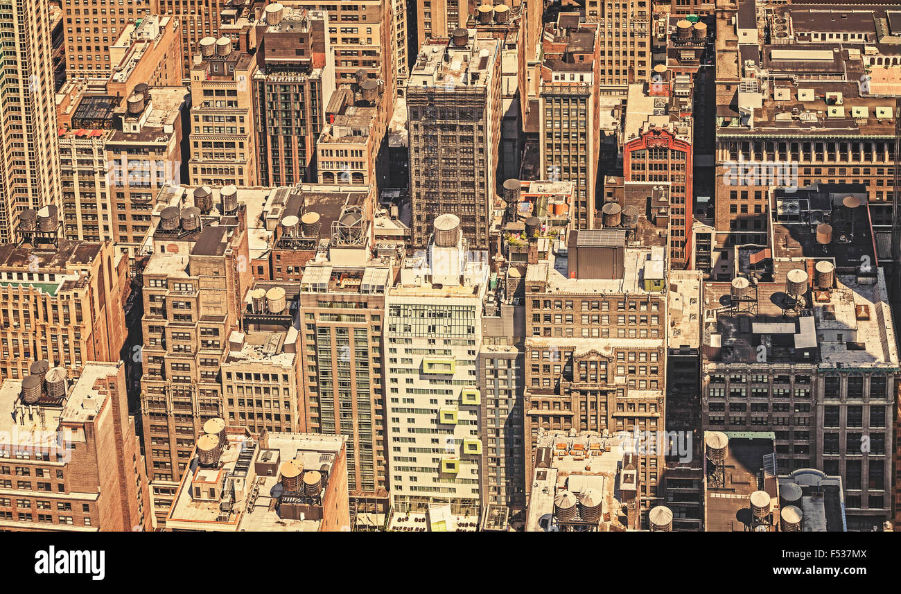 Retro-gefilterte Bild von New York City, USA. Stockfoto