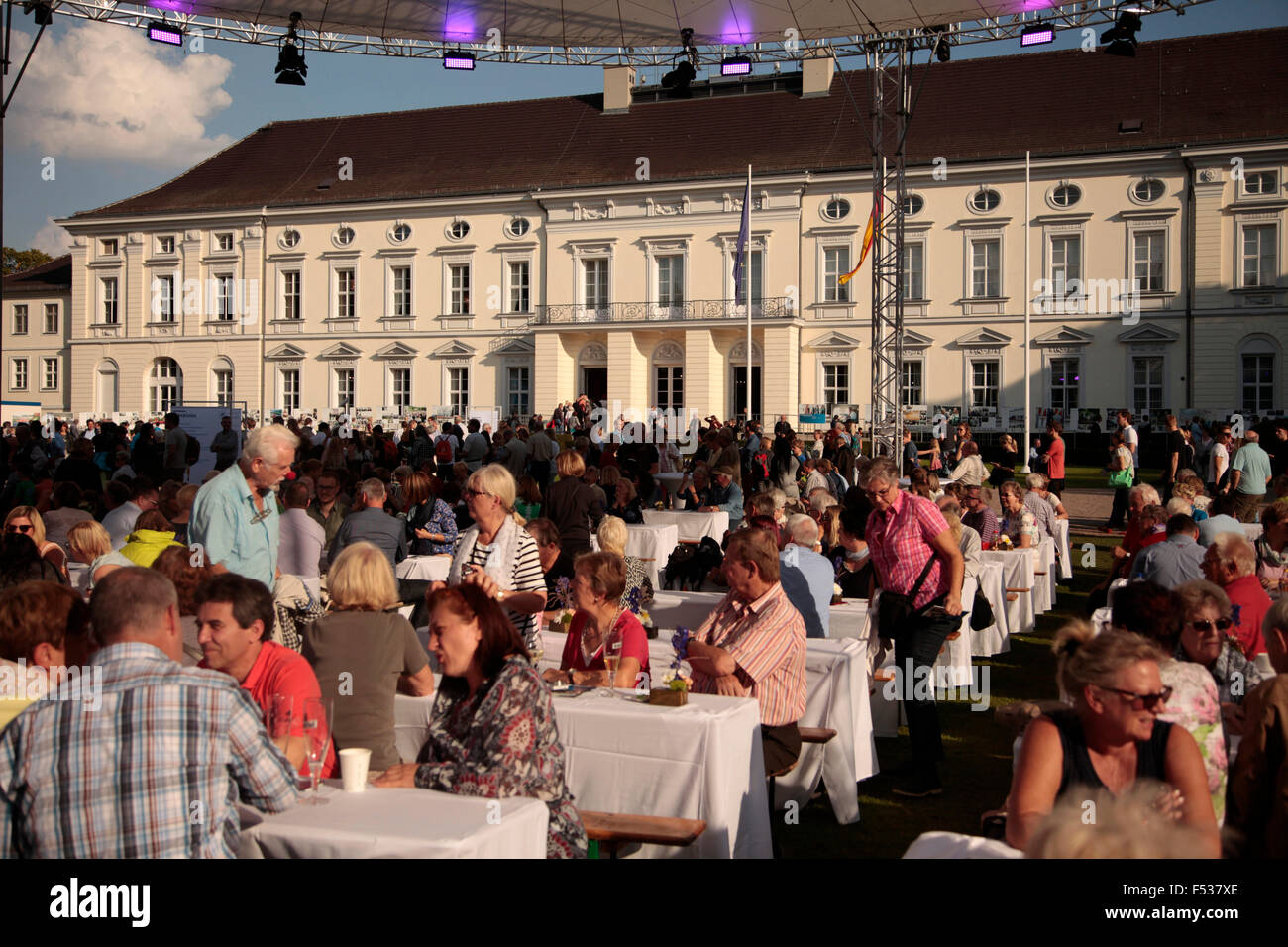 jährliche Bürgerfest am Schloss Bellevue, Berlin, Deutschland Stockfoto