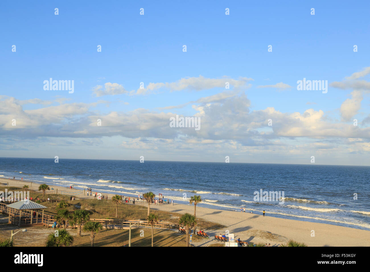 Amelia Island Antenne in der Nähe von Main Beach Park, Amelia Island, Florida, USA Stockfoto