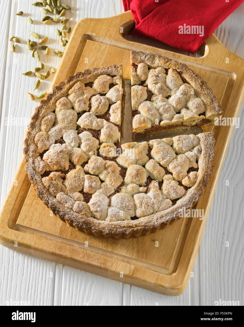 Isländische "glückliche Ehe" Kuchen. Hjónabandssaela. Island-Essen Stockfoto