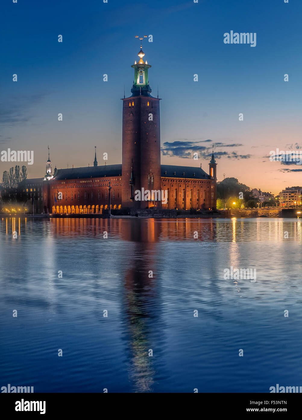 Das Rathaus von Stockholm Stockfoto