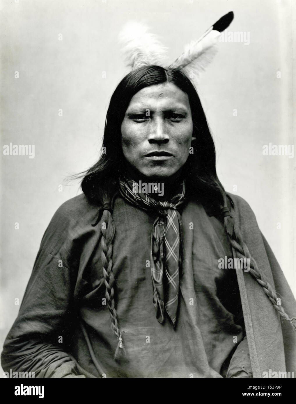 Porträt von indianischen Krieger roten Stift, USA Stockfoto