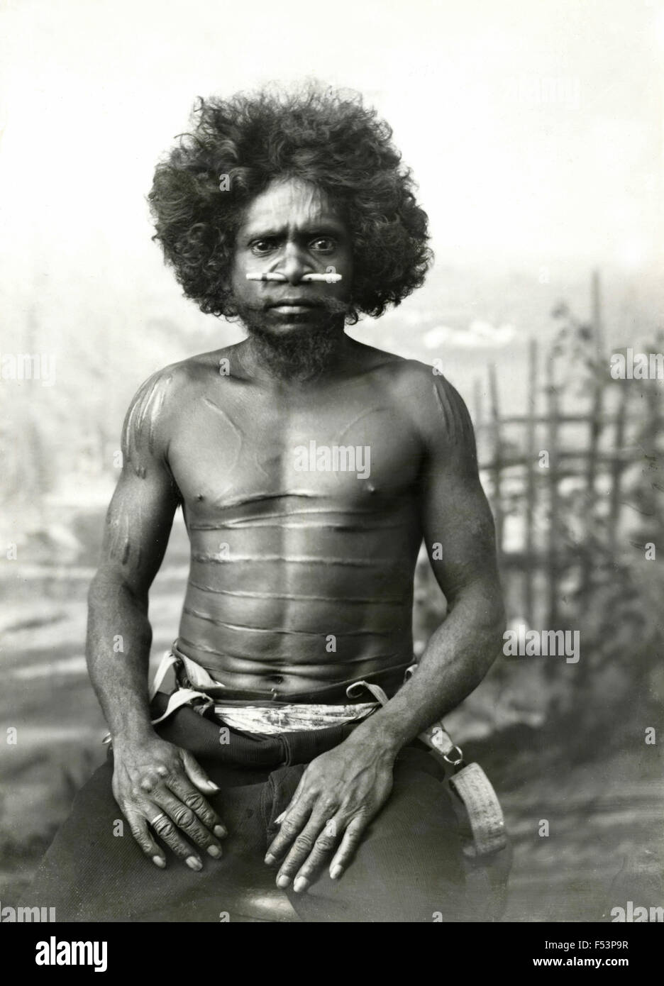 Porträt eines Aborigines, Australien Stockfoto
