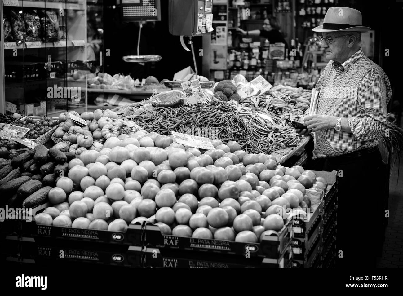 Historischen Central Market (Mercado Central) von Valencia Stockfoto