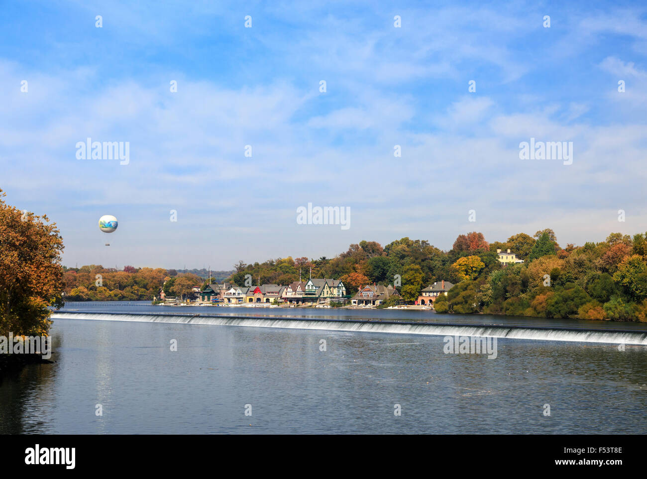 Boathouse Row auf dem Schuylkill River, Philadelphia, Pennsylvania Stockfoto