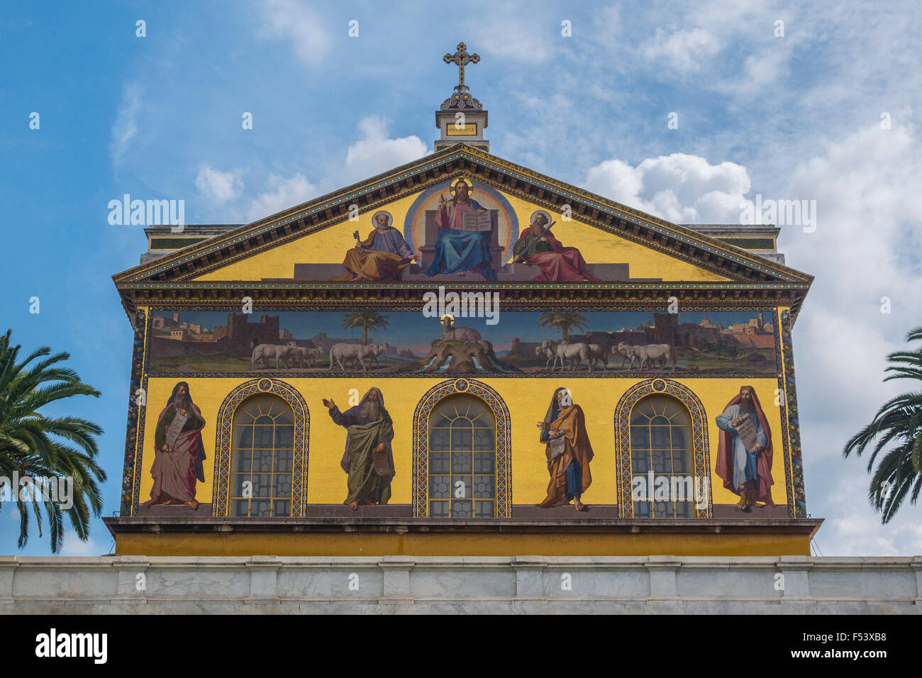 Basilika Sankt Paul vor den Mauern, San Paolo Fuori le Mura, Rom, Latium, Italien Stockfoto