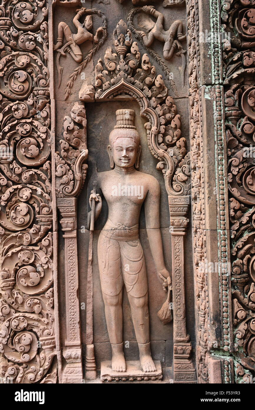 Steinbildhauerei von Statue Kambodscha Stockfoto
