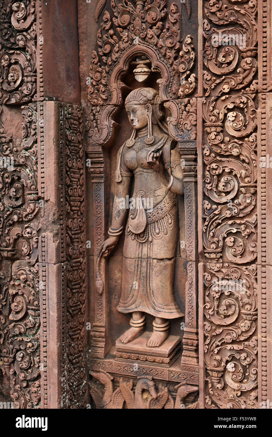 Steinbildhauerei von Statue Kambodscha Stockfoto
