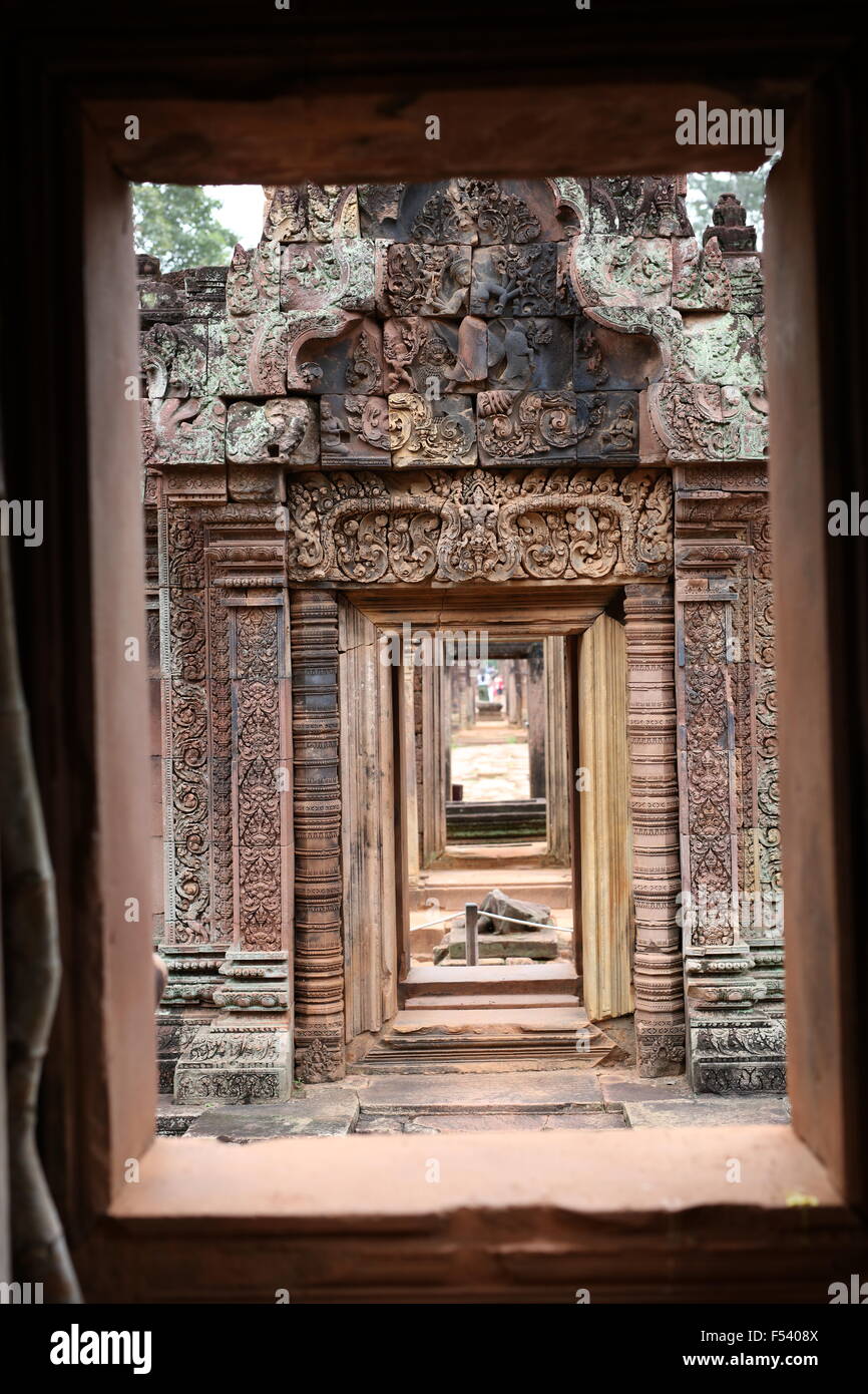 Tempel Banteay Srei Stockfoto