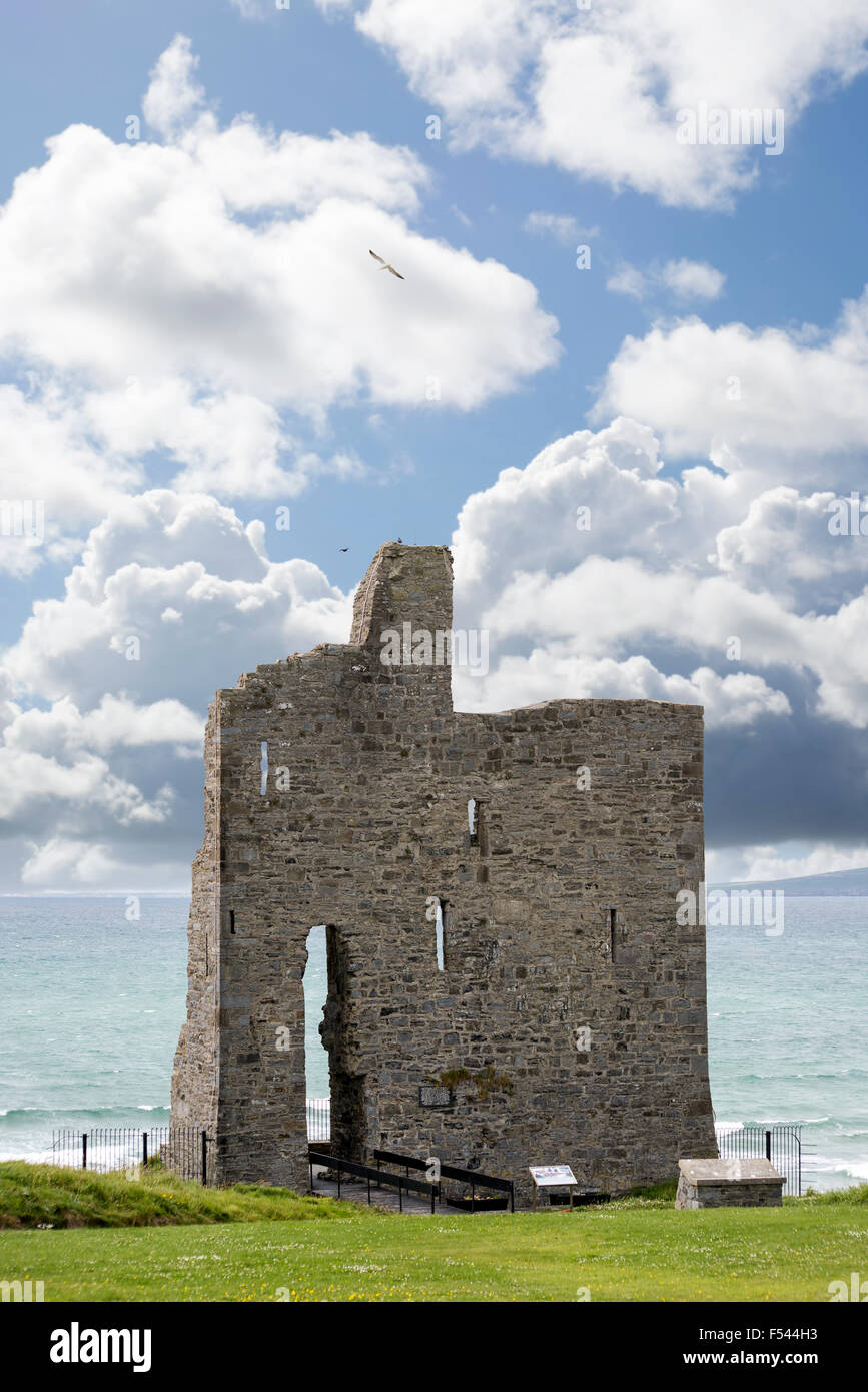 Ballybunion Burg auf dem Wilden Atlantik Weg in County Kerry Irland Stockfoto
