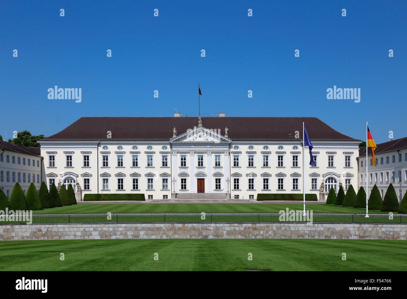 Berlin Schloss Bellevue Amtssitz des Bundespräsidenten Stockfoto