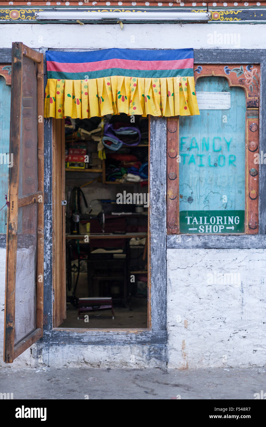 Gebäude, Paro, Bhutan Stockfoto