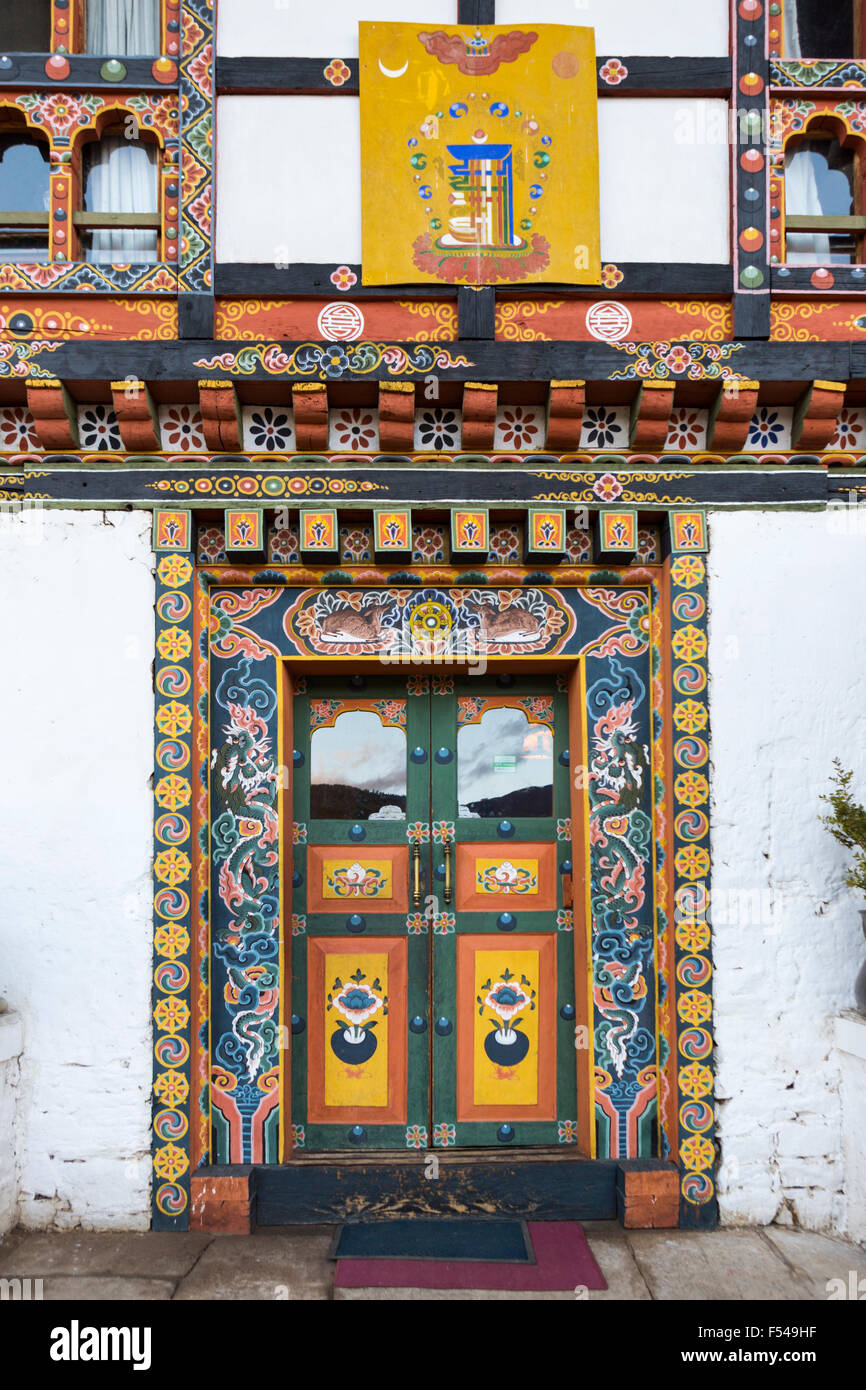 Gebäude, Paro, Bhutan Stockfoto