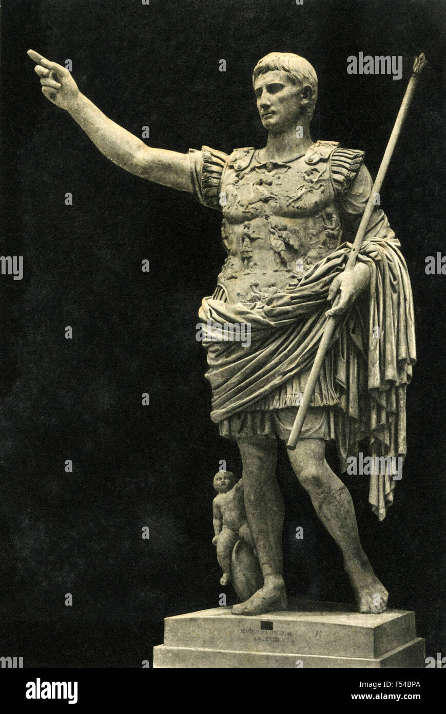 Römische Statue des Kaisers Augustus, Rom, Italien Stockfoto