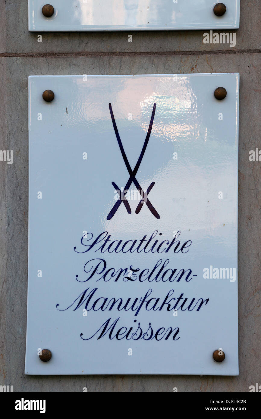 Sachsen-Meißen Porzellan Fabrik Manufaktur Stockfoto
