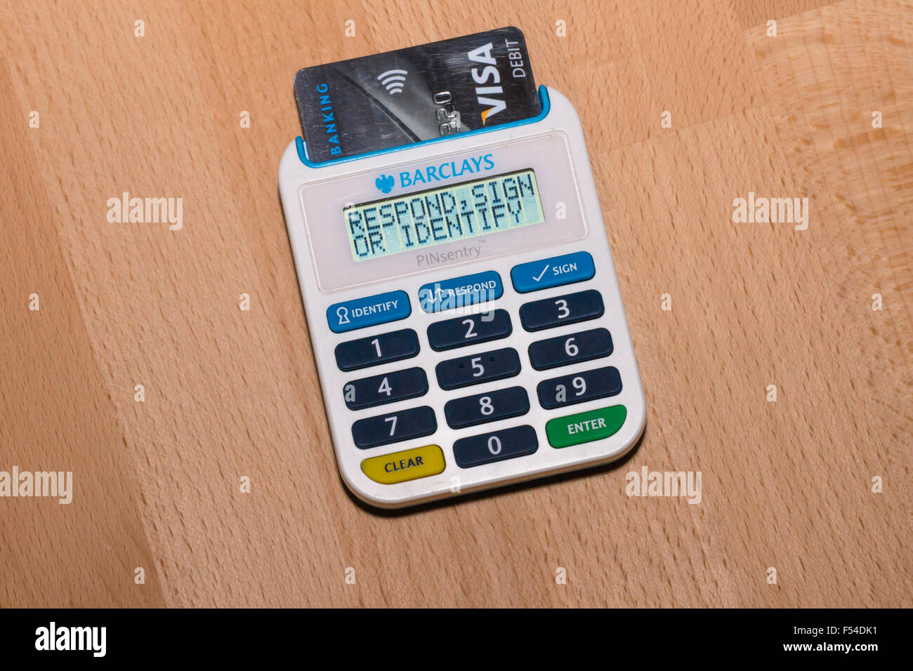 Eine Barclays Bank-Pin-Sentry-Tastatur Stockfoto