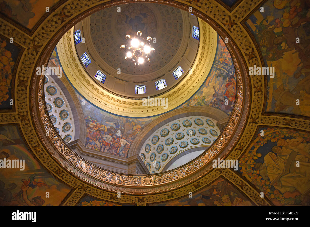 Innenansicht des Missouri State Capitol Dome in Jefferson City Stockfoto