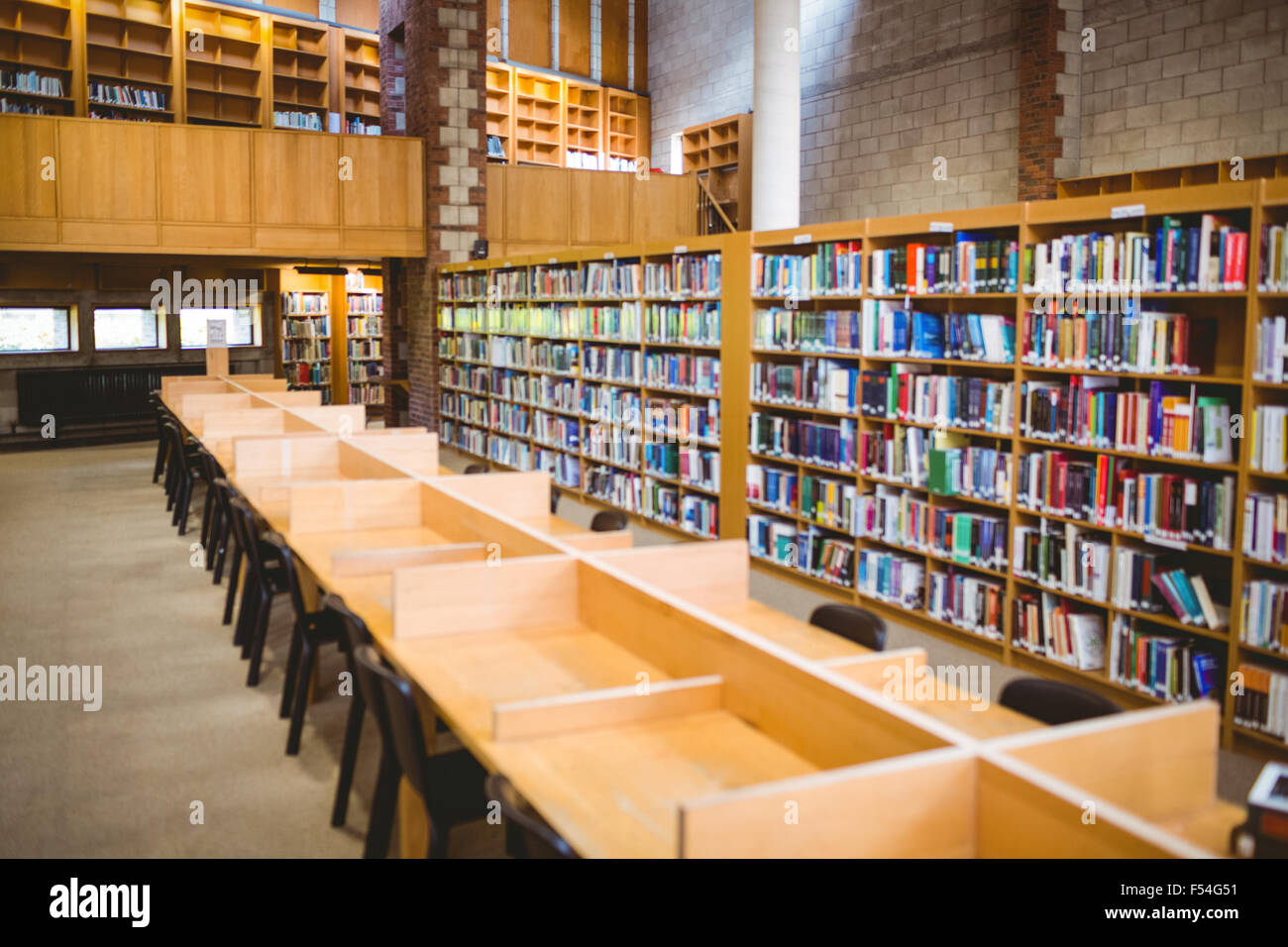 Leere Bibliothek Stockfoto