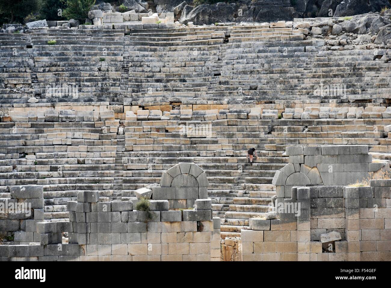 Patara Türkei Ort der antiken lykischen, griechischen und römischen Stadt. Geburtsort des Hl. Nikolaus und Apollo, Mittelmeerküste. Stockfoto