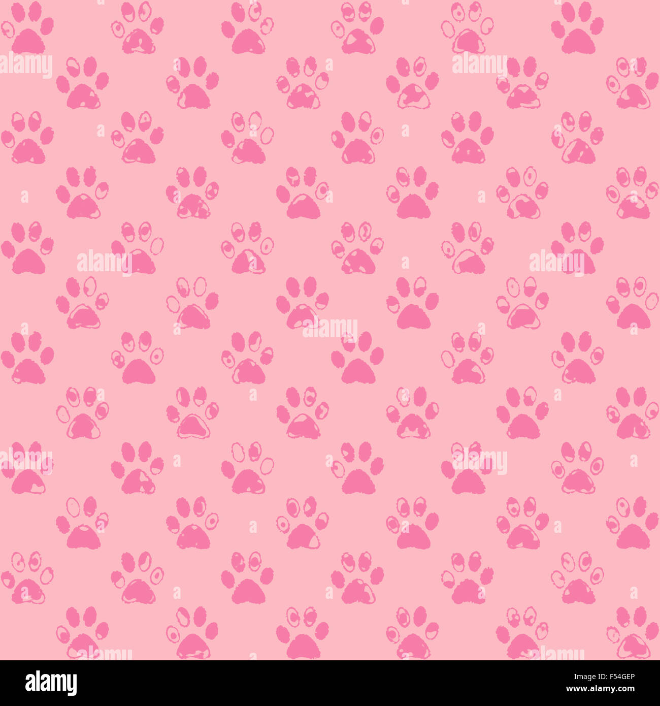Gesprühte Pfotenabdrücke in rosa, dunkel auf leichtere, eine nahtlose Hintergrundmuster Stockfoto