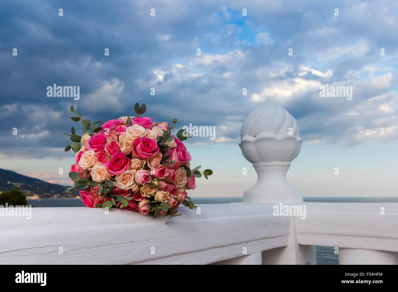 schöne Hochzeit Bouquet mit Blumen Stockfoto