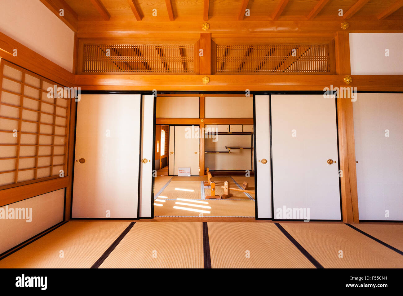 Japan Castle Interior Residence Inside Stockfotos Japan