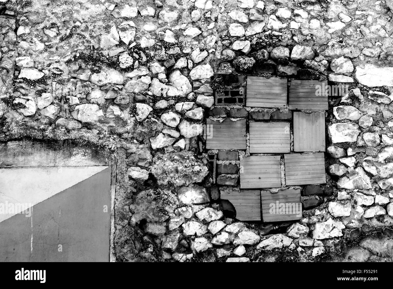 Repariert Schäden aus bosnischen Bürgerkrieg in einem Haus in Mostar. Stockfoto