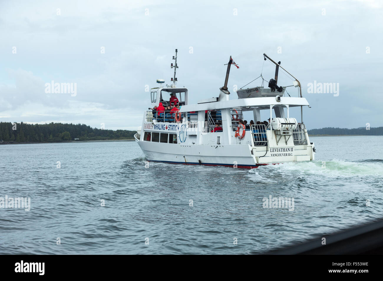 Leviathan II Whale watching Boot, das am 25. Oktober 2015 Tofino Sound Vancouver Island in British Columbia Kanada sank Stockfoto