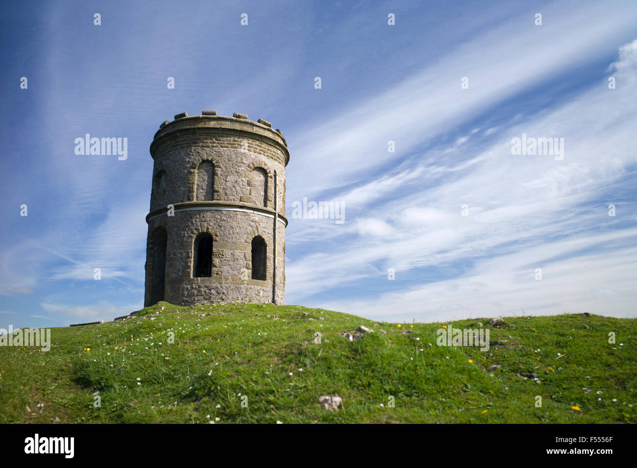 Salomos Tempel, auch bekannt als Grinlow Turm, Buxton, Großbritannien Stockfoto