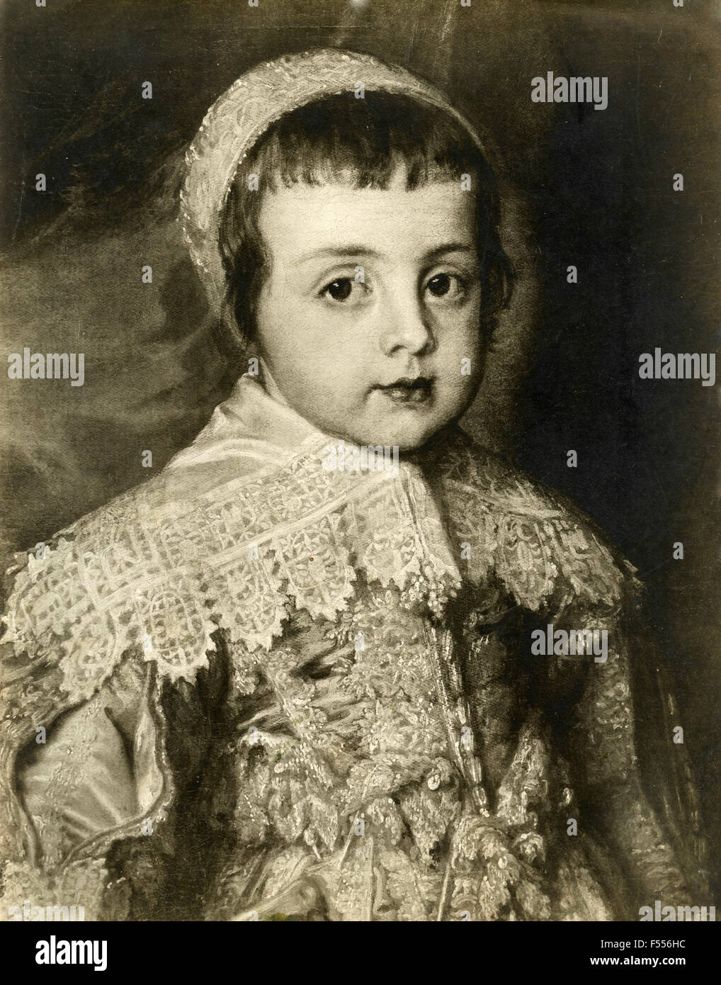 Turin-Bildergalerie: Detail, Charles II von England Kind gemalt von Van Dyke Stockfoto
