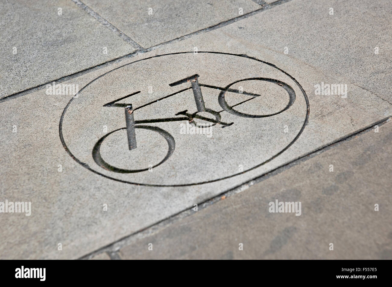 Nahaufnahme des Radfahrrades Fahrrad-Route Schild Symbol England UK Großbritannien Großbritannien Großbritannien Stockfoto