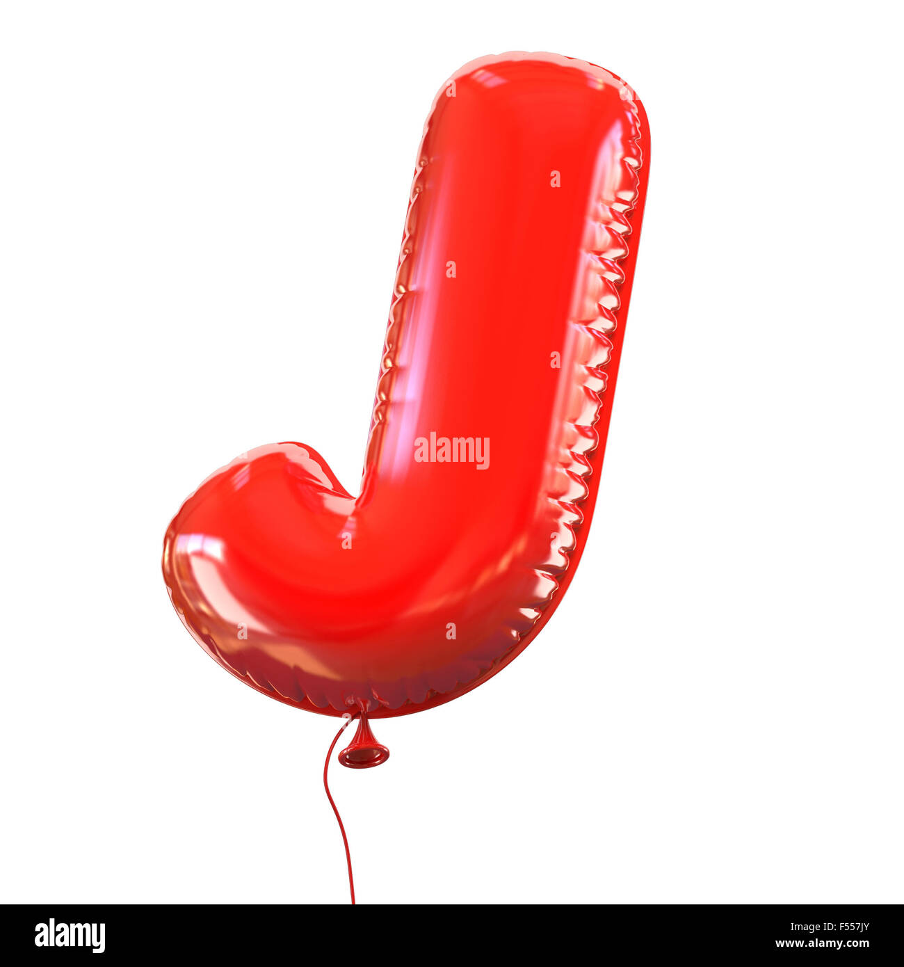 Buchstabe J Ballon Schriftart 3D-Illustration Stockfoto