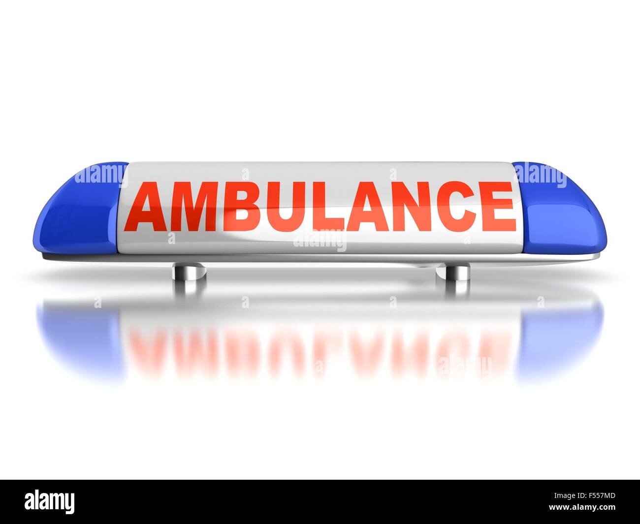 Krankenwagen Notfall Licht 3D-Illustration Stockfoto